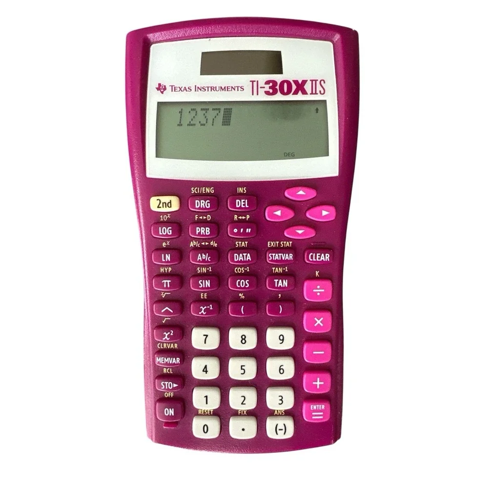 Texas Instruments TI-30X IIS ‎ Scientific Calculator Pink with Cover Works
